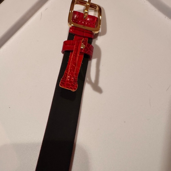 Sandro 100% Calf Skin Belt, Red, Made in Italy, Size T3 (large) - Picture 11 of 14